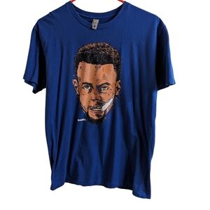 Blue Steph Curry Mouthgaurd Tee